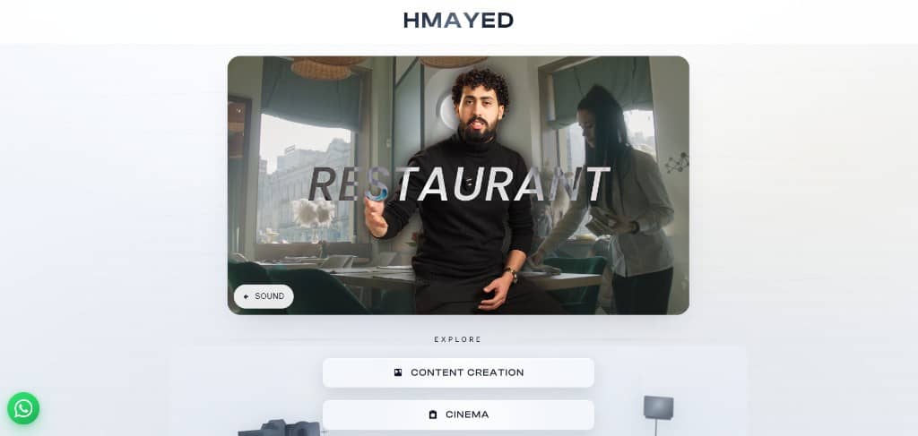 Hmayed portfolio website preview